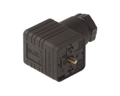 HIRSCHMANN 934409100  GDML 2016 GE 1 G black; Half-wave rectifier with protective circuit diode , 2 contacts + PE, M 16, DIN EN 175 301-803-A, Type A, half-wave rectifier, 1A, 250V AC/DC