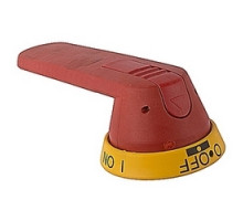 ABB  OHY145J12   Red and yellow 145mm pistol handle with O/I and OFF/ON markings and protection according to NEMA 1, 3R, 12, and IP65