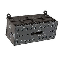 ABB  VB7-30-10-84   16 amp, 3 pole mechanically interlocked and screw terminated miniature contactor with 110-120V AC coil and 2 NO auxiliary contacts