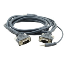 KRAMER 92-7301003 C-MGMA/MGMA-3         15-Pin M to 15-Pin M + 3.5mm Micro VGA Cable - 3’