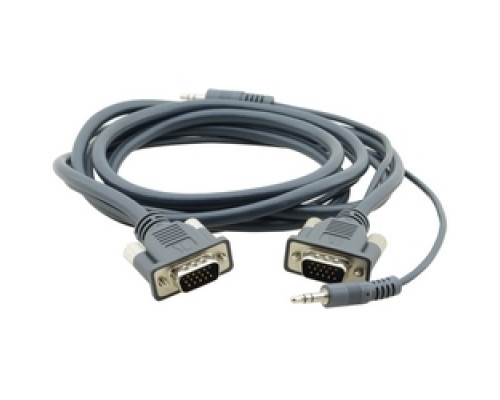 KRAMER 92-7301015 C-MGMA/MGMA-15         15-Pin M to 15-Pin M + 3.5mm Micro VGA Cable - 15’