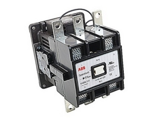 ABB  EHDB220C-PL   3 pole, 2 NO and 1 NC, plus 1 NO and 1 NC auxiliary contacts, 220 amp, DC drive, dynamic breaking contactor, with a 110V DC coil
