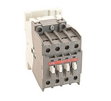 ABB  A26-30-01-81   3 pole, 45 amp, non-reversing across the line contactor with 24V AC coil and 1 NC auxiliary contact