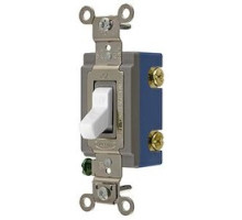 HUBBELL-KELLEMS DIV  HBL1201W   SP TOG, IND GRD, 15A 120/277V, WH