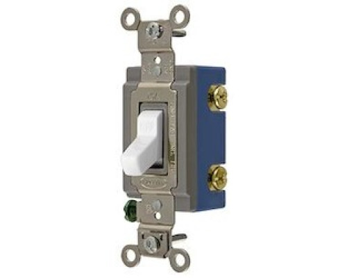 HUBBELL-KELLEMS DIV  HBL1201W   SP TOG, IND GRD, 15A 120/277V, WH