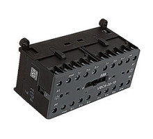 ABB  VBC6-30-10-01   12 amp, 3 pole mechanically interlocked and screw terminated miniature contactor with 24V DC coil and 2 NO auxiliary contacts