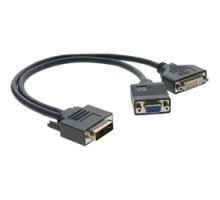 KRAMER 99-9494921 ADC-DM/DF+GF         DVI-I M to DVI-D F + VGA F Adapter Cable - 1’