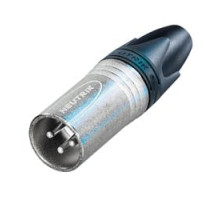 NEUTRIK  NC3MX                 Cable End X Series 3 Pin Male - Nickel/Silver