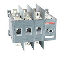 ABB  OT400U30C   3 pole, 400 amps rated at 600 V AC, UL 98, double throw open non-fusible disconnect switch