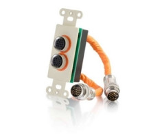 C2G  60090  CG60090                 Multi-Format Wallplate, Decorative Style, Dual 15-Pin DIN, Ivory