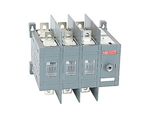 ABB  OT200U30C   3 pole, 200 amp rated at 600 V AC, UL 98, double throw open non-fusible disconnect switch
