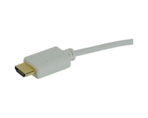 ON-Q/LEGRAND  AC3MP2WH  AC3MP2-WH                 HDMI Cable, Premium Certified, Slimline, 19-Pin Male to 19-Pin Male, 32 AWG, 2 Meter Length, 18 Gbps, PVC Molded Housing, White, With Ethernet