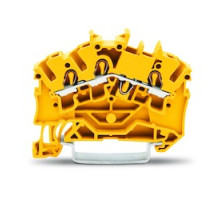 WAGO CORPORATION  2002-6306   3 CONDUCTOR TERMINAL BLOCK 22-12 AWG SUITABLE FOR EX II YELLOW
