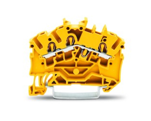 WAGO CORPORATION  2002-6306   3 CONDUCTOR TERMINAL BLOCK 22-12 AWG SUITABLE FOR EX II YELLOW