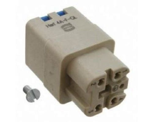 HARTING  09200042733  9200042733   Han A Female Insert-Screw: Han 4A - Female - Quick Lock 20-14 AWG