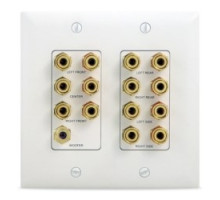 ON-Q/LEGRAND  WP9009WHV1                 7.1 Home Theater Strap, Pre-Configured, Decorator, 2-Gang, 15-Port, 4.75