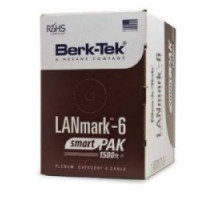 BERK-TEK  11074908                 Lanmark-6 Min Compliant, 23 AWG-4Pair Category 6 UTP-CMR Solid BC FEP/FEPVC, Red, Box of 1,500 ft., RoHS