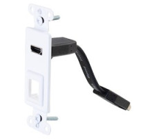 C2G CG39711 CG39711         HDMI Wallplate, Pass-Through, Decorative, White, With 1 Keystone