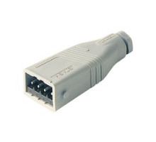 HIRSCHMANN  934442106   STAS 4 N grey; Cable Plug with strain relief, 4 contacts + PE, male, M 16 x 1.5