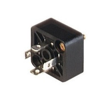 HIRSCHMANN 933116100  GSSA 300 black; Appliance connector with central nut and 2 screws M 3 x 8, 3 contacts + PE, industrial standard 9.4 mm , Type C, 4A, 250V