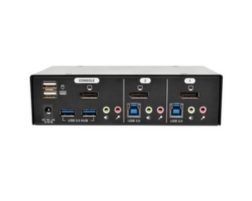 TRIPP LITE  B004-DPUA2-K   2-Port DisplayPort KVM Switch w/Audio, Cables and USB 3.0 SuperSpeed Hub
