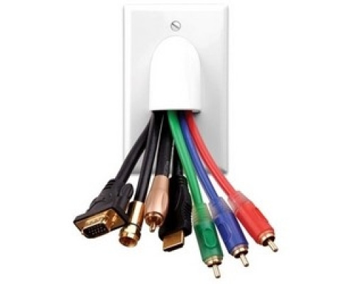 VANCO  120614X                 Cable Wallplate, 1-Gang, 2-Piece, 1-1/2