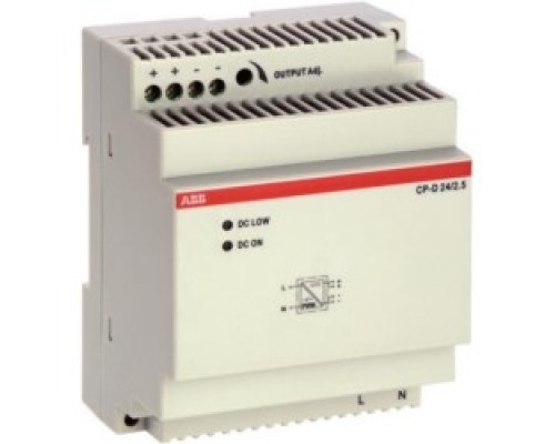 ABB  1SVR427044R0200   DIN Rail Power Supply Input: 90-264V AC/120-375 V DC Out: 24 V DC/ 2.5 A