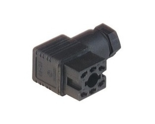 HIRSCHMANN  932448100   GO 60 WF black; Cable Socket with PG 7 Cable gland and solder contacts, 6 contacts, forked spring, DIN VDE 0627 / IEC 61984, 6A, 250V AC/DC