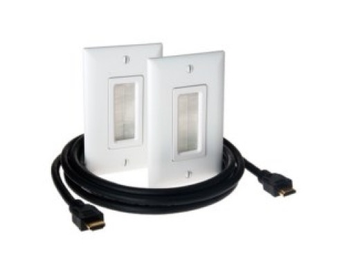 ON-Q/LEGRAND HT2000WHV1         HDMI In-Wall Connection Kit, Includes 2 Cable Access Strap, 2 Wallplate, 1 9’ High Speed HDMI with Ethernet Cable