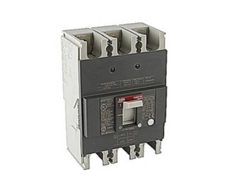ABB  A2A225TW   3 pole, 225 amps rated at 240V AC and 250V DC, fixed trip point molded case circuit breaker, with a thermal magnetic trip device and 10kA at 240V AC and 10kA at 250V DC interrupt current rating