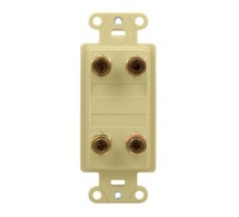 ON-Q/LEGRAND  F9005IV                 Speaker Connection Strap, Universal Dual, Pre-Configured, Decorator, 1-Gang, 4-Port, 1.65