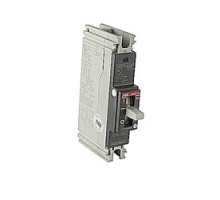 ABB  A1N090TW-1   1 pole, 90 amps rated at 240V AC and 125V DC, fixed trip point molded case circuit breaker, with a thermal magnetic trip device and 14kA at 240V AC and 10kA at 125V DC interrupt current rating