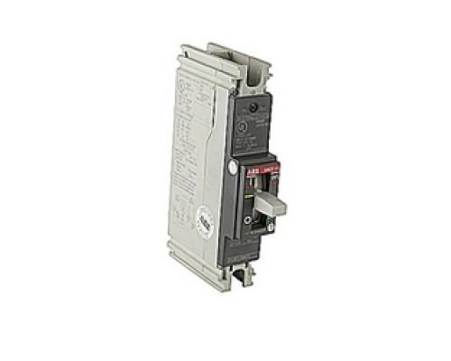 ABB  A1N090TW-1   1 pole, 90 amps rated at 240V AC and 125V DC, fixed trip point molded case circuit breaker, with a thermal magnetic trip device and 14kA at 240V AC and 10kA at 125V DC interrupt current rating