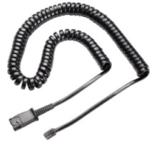 POLY  26716-01                 Spare, Cable Assembly, U10-AMP/QD, Modular, ADAP - Cable, Coil, QD to Male Modular Plug, Training Station Base