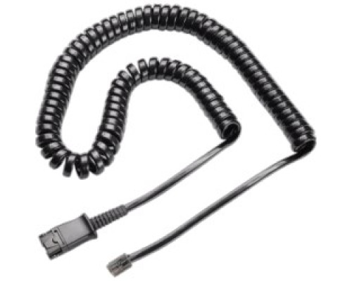 POLY  26716-01                 Spare, Cable Assembly, U10-AMP/QD, Modular, ADAP - Cable, Coil, QD to Male Modular Plug, Training Station Base