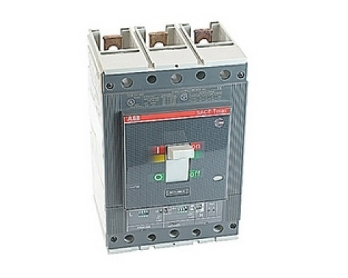 ABB  T5H400BW   3 pole, 400 amps rated at 600V AC, Tmax molded case circuit breaker with an electronic trip device and 65kA at 480V AC interrupt current rating