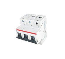 ABB  S803S-K80   S800S high performance miniature circuit breaker, 3 poles, K characteristic, 80A 50kA 230AETBC400 V AC with interchangeable cage terminal, temperature compensation