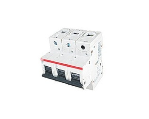 ABB  S803S-K80   S800S high performance miniature circuit breaker, 3 poles, K characteristic, 80A 50kA 230AETBC400 V AC with interchangeable cage terminal, temperature compensation