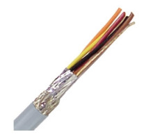 LAPP GROUP 302206S         Flexible Signal & Control Cable, Stationary, 22 AWG 19/34 0.34 mm2, 6 conductor, Gray PVC Jacket, Unshielded, Foil & Braid Wrap0.256