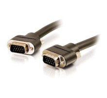 C2G  CG50215  CG50215                 VGA Video Cable, In-Wall, Male to Male, 2048 x 1536 Resolution, 75 Ohm Impedance, 30 Volt, 28/30 AWG Tinned Copper, CMG Rated, 15’ Length, Black