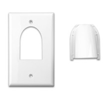 VANCO  120614                 Custom Two-piece Bulk Cable Wall Plates- Single and White
