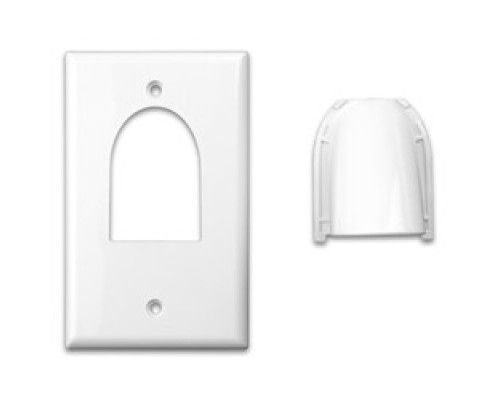 VANCO  120614                 Custom Two-piece Bulk Cable Wall Plates- Single and White