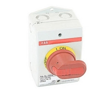 ABB  EOT32U3P4-1P1   3 pole, 32 amps rated at 600 V AC, UL 508, enclosed non-fusible disconnect switch in a UL/NEMA 3R/12 plastic enclosure