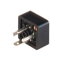 HIRSCHMANN 933111100  GSSNA 300 black; Appliance connector with central nut and 2 screws M 3 x 8, 3 contacts + PE, industrial standard 9.4 mm , Type C, 6A, 250V