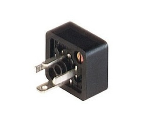 HIRSCHMANN 933111100  GSSNA 300 black; Appliance connector with central nut and 2 screws M 3 x 8, 3 contacts + PE, industrial standard 9.4 mm , Type C, 6A, 250V