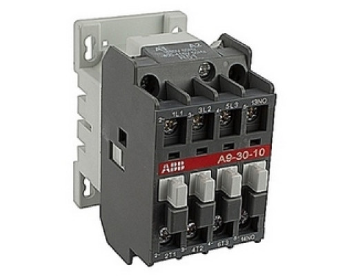 ABB  A9-30-10-51   3 pole, 21 amp, non-reversing across the line contactor with 480V AC coil and 1 NO auxiliary contact