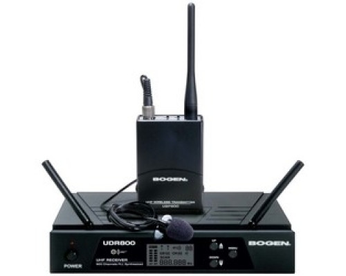 BOGEN  UDR800                 UHF Wireless Microphone Receiver, 800-Channel, PLL-Synthesized, 470 to 490 Megahertz, 22 Volt DC, 0.4 Ampere, 8