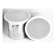 LENCORE ACOUSTICS LLC  LG035M6                 Classic Speaker, Ceiling Plate, brushed aluminum housing, White cover, Main