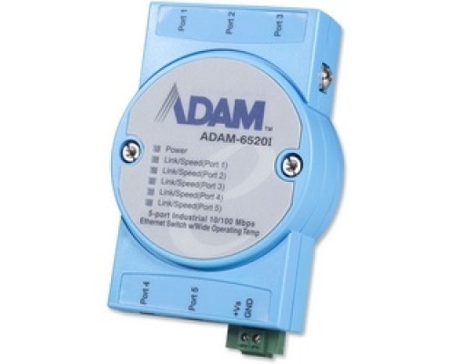ADVANTECH  ADAM-6520I   Ethernet 5 Port 10/100 Industrial Swit-Channel Wt