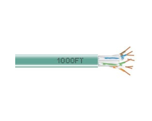 BLACK BOX NETWORK SERVICES EYN878A-PB-1000  CAT6 550-MHz Solid Ethernet Bulk Cable - Unshielded UTP , CMR PVC, Green, 1000-ft. 304.8-m Pull-Box